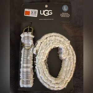 UGG White Checkered Dog Leash